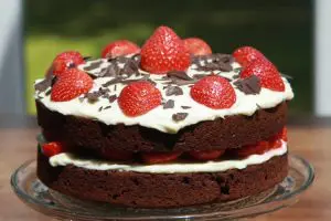 Recette gâteau au chocolat et fraises