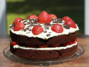 Recette gâteau au chocolat et fraises