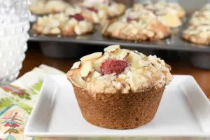 Recette muffins aux amandes et framboises