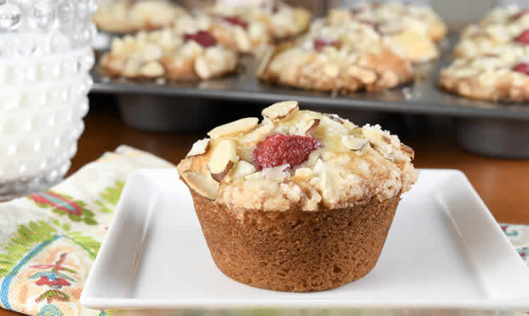 Recette muffins aux amandes et framboises