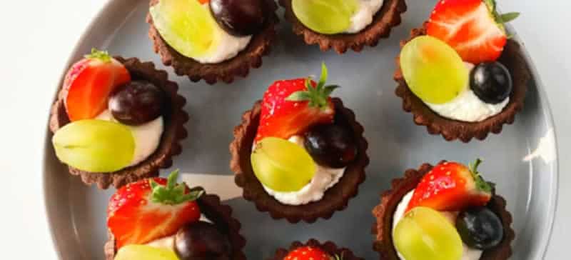 Recette mini tarte chocolat aux fruits