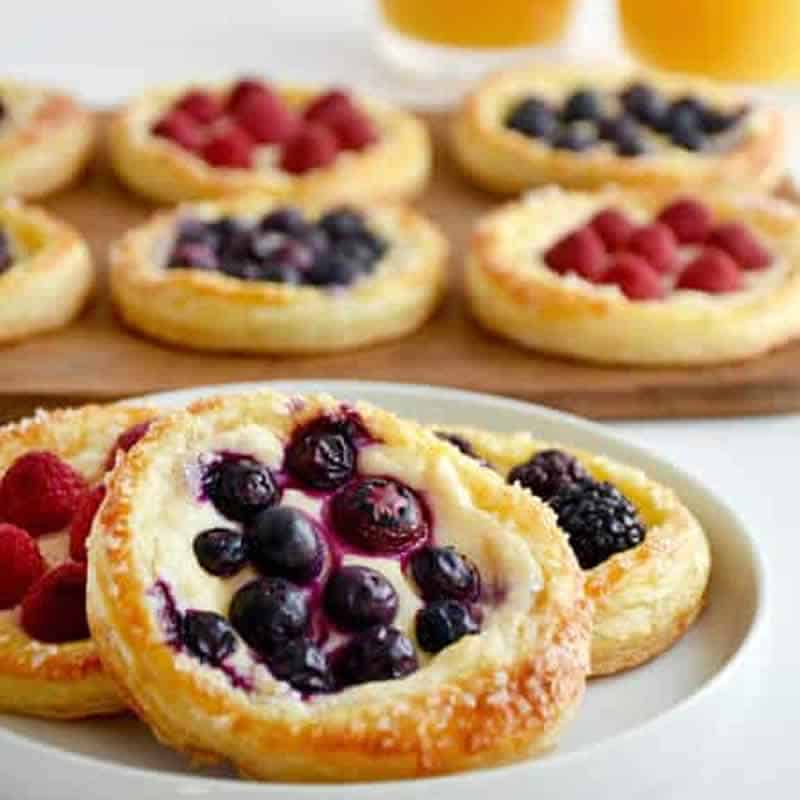 Recette pâtisseries aux fruits et au fromage à la crème