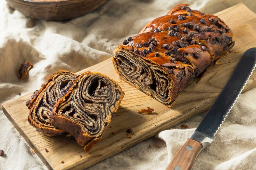 Brioche tressée au chocolat