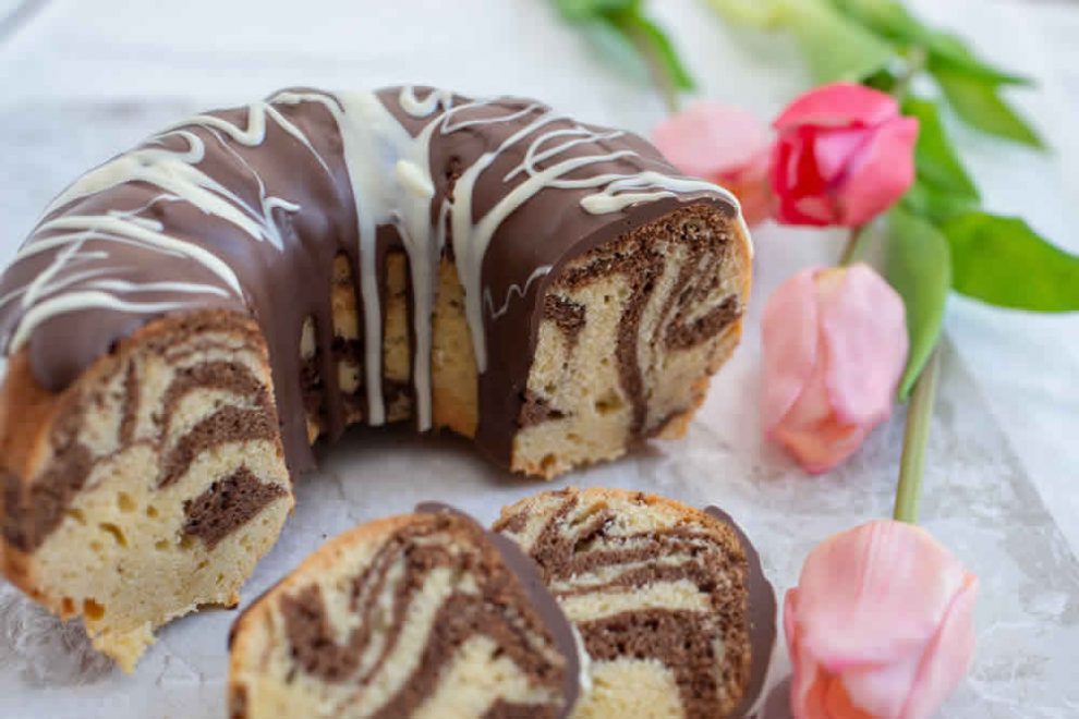 Le meilleur cake marbré au chocolat