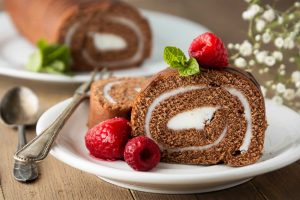 Gâteau roulé au chocolat et mascarpone