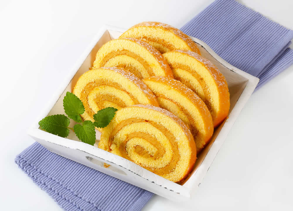 Gâteau roulé au mascarpone et café