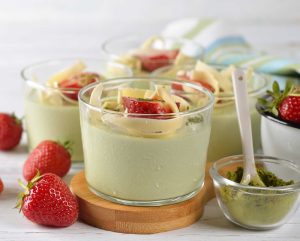 Recette panna cotta au thé matcha