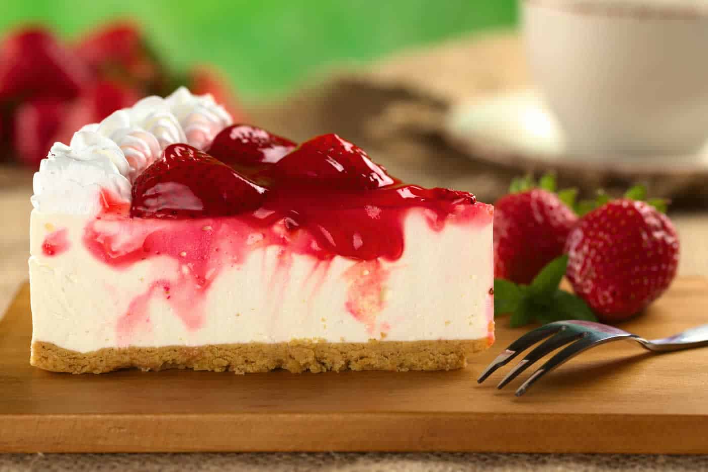 Cheesecake sans cuisson aux fraises