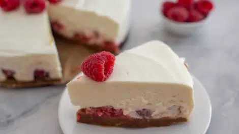 Cheesecake aux framboises sans cuisson