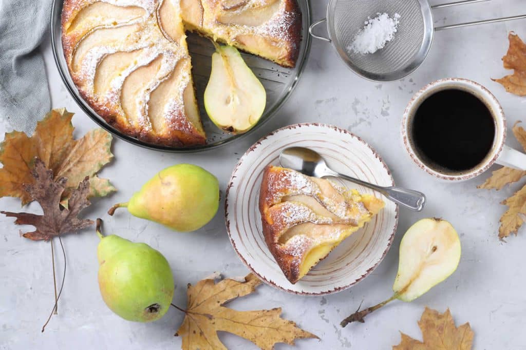 Gâteau fondant aux poires