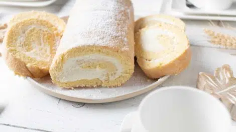 Gâteau roulé à la vanille