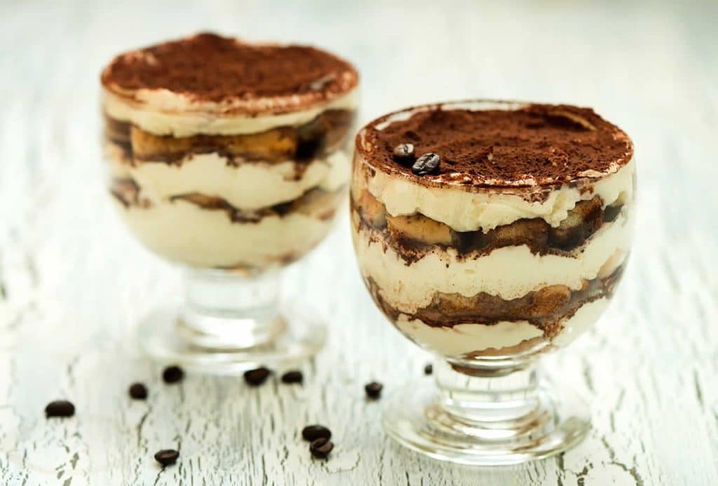 Tiramisu dans des verres