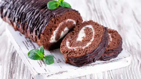 Gâteau roulé au chocolat et mascarpone
