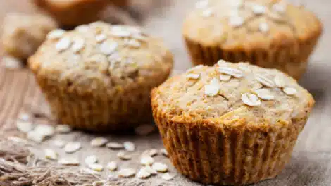 Muffins à la banane et aux flocons d'avoine