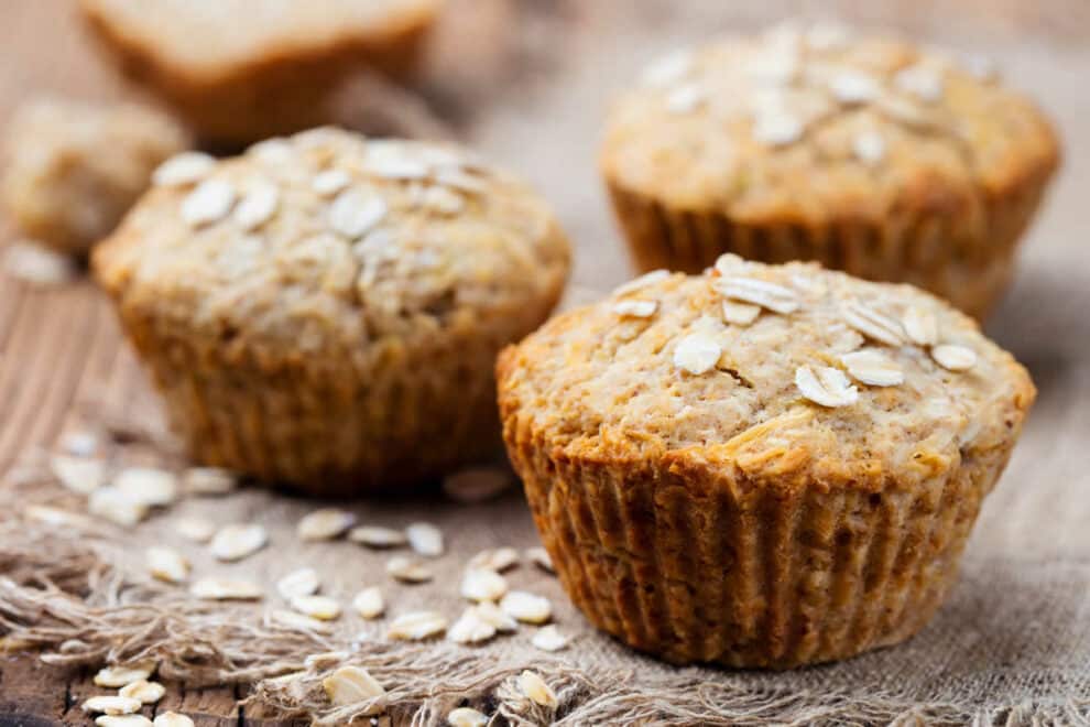 Muffins à la banane et aux flocons d'avoine