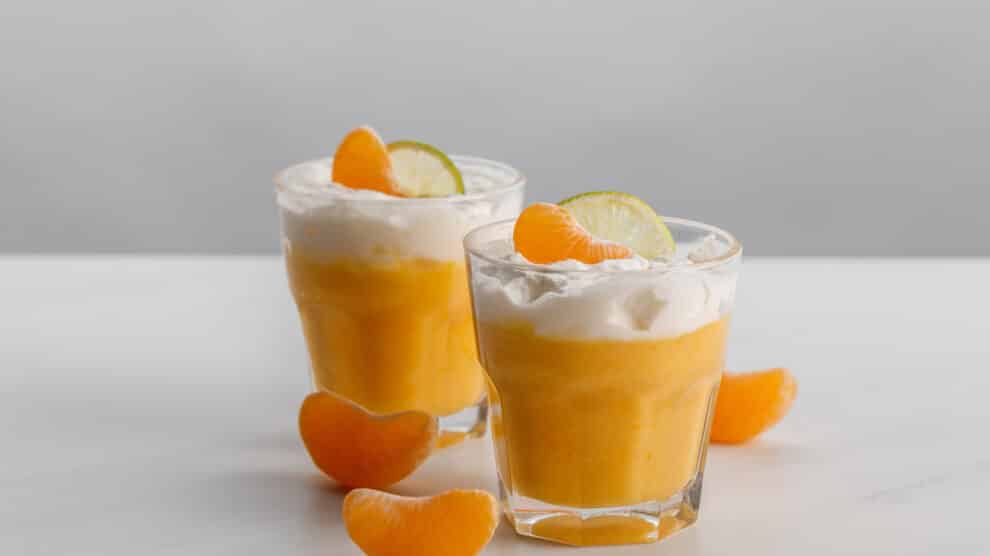 Mousse de mandarine et mascarpone à la crème