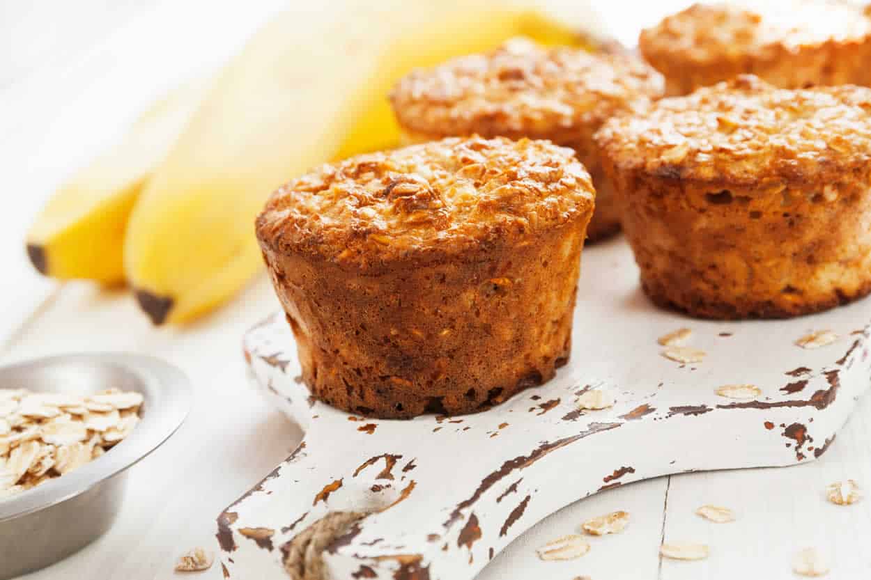 Muffins à la banane et avoine