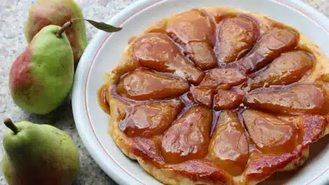 Tarte tatin aux poires caramélisées