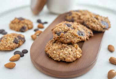 Cookies aux flocons d’avoine chocolat et amandes