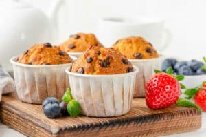 Muffins à la vanille et aux pépites de chocolat