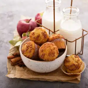 Muffins aux pommes à la cannelle
