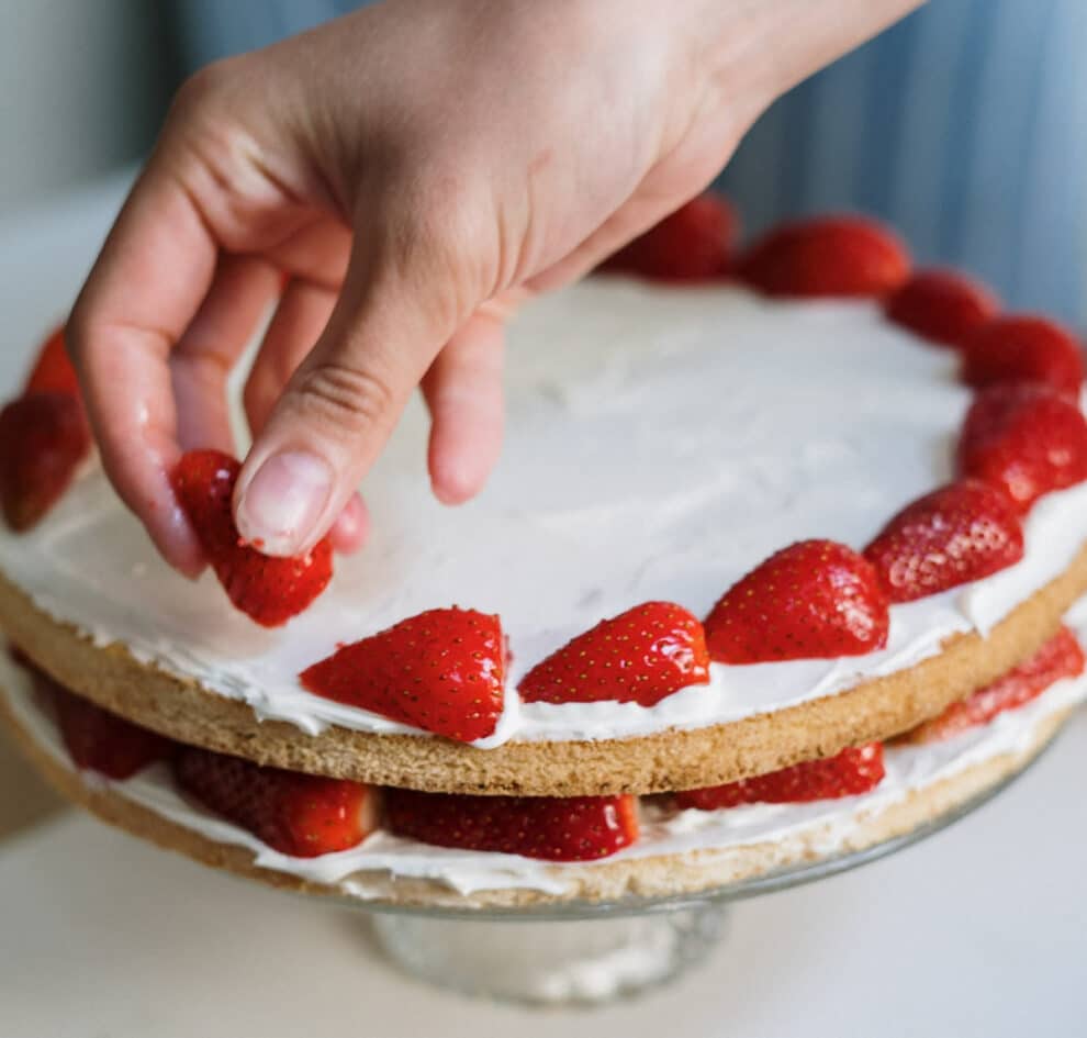 Tarte aux fraises à la crème