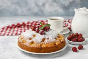 Cake aux framboises et yaourt