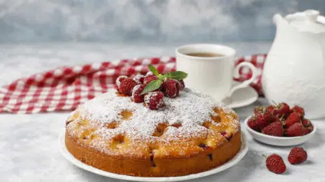Cake aux framboises et yaourt