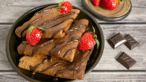 Crêpes fines au chocolat