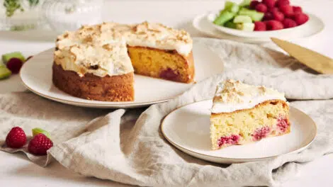 Gâteau léger aux framboises