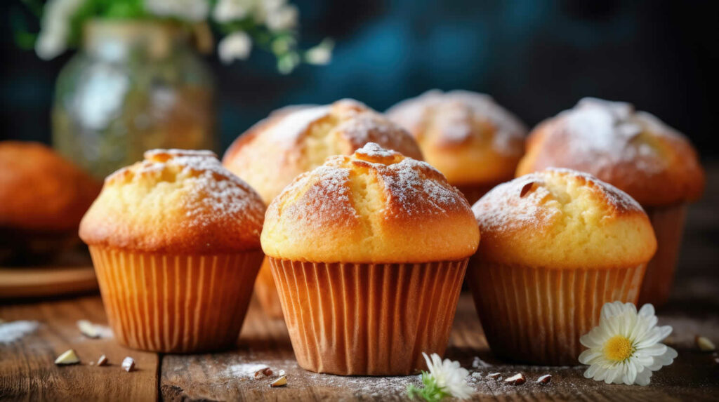 Muffins à la vanille très moelleux