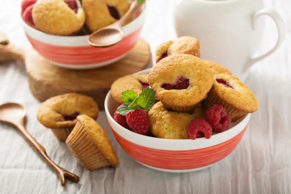 Muffins savoureux aux framboises