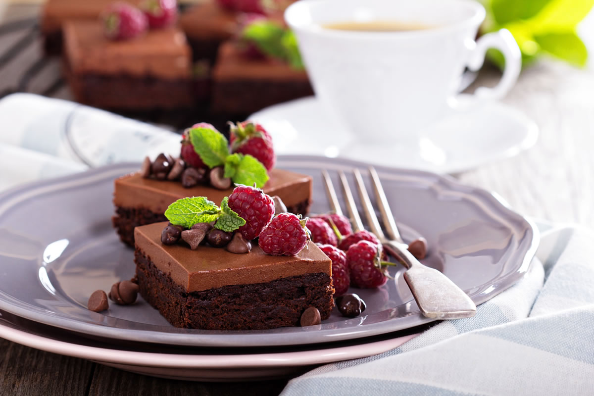 Mini brownies au chocolat avec glaçage au mascarpone - Sucre de Tirlemont