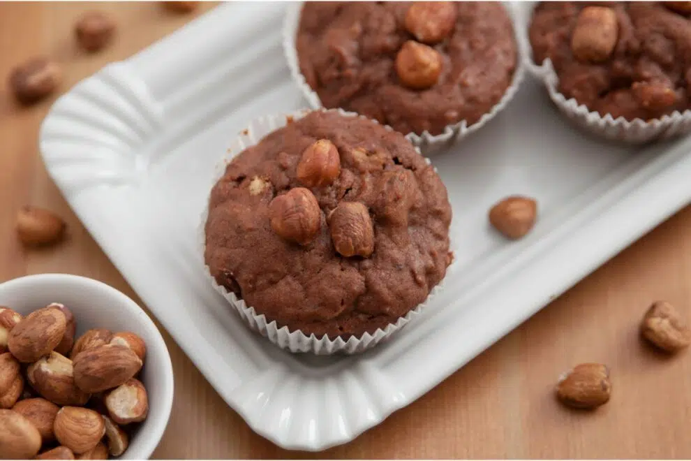 Muffins chocolat et noisette
