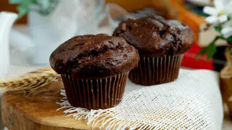 Muffins tout chocolat moelleux