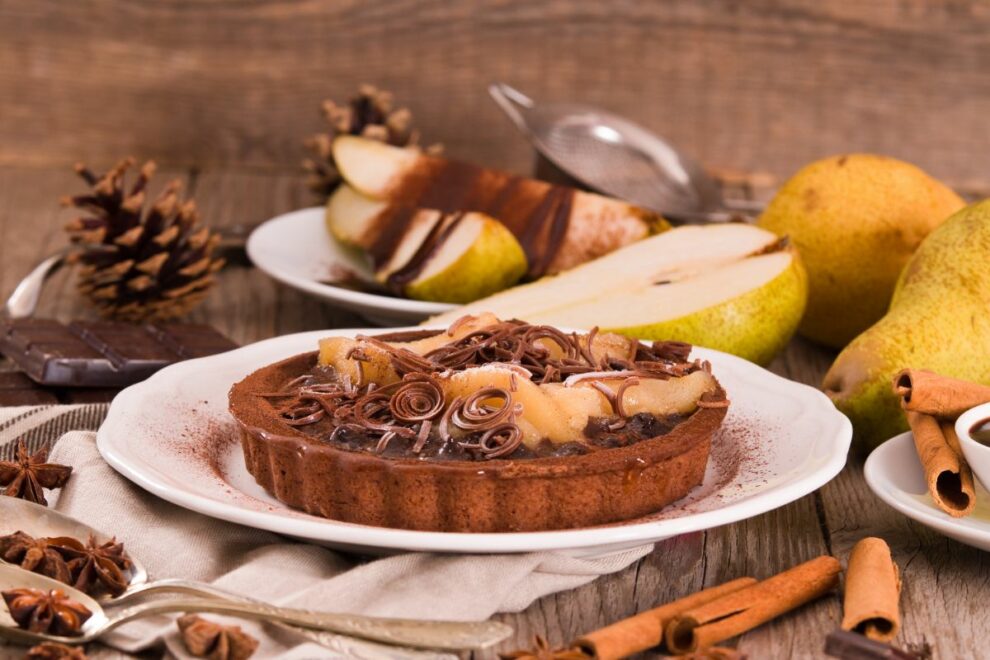 Tarte poires chocolat