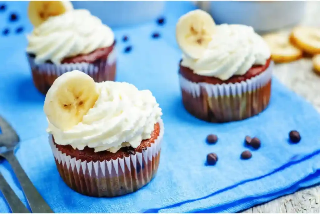 Cupcakes à la banane et pépites de chocolat