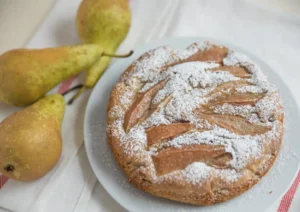 Gâteau fondant aux poires
