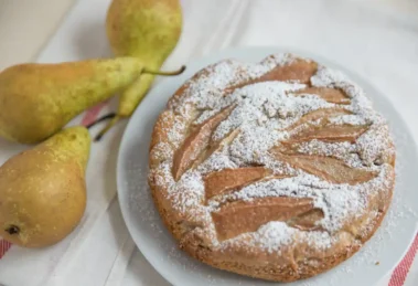 Gâteau fondant aux poires