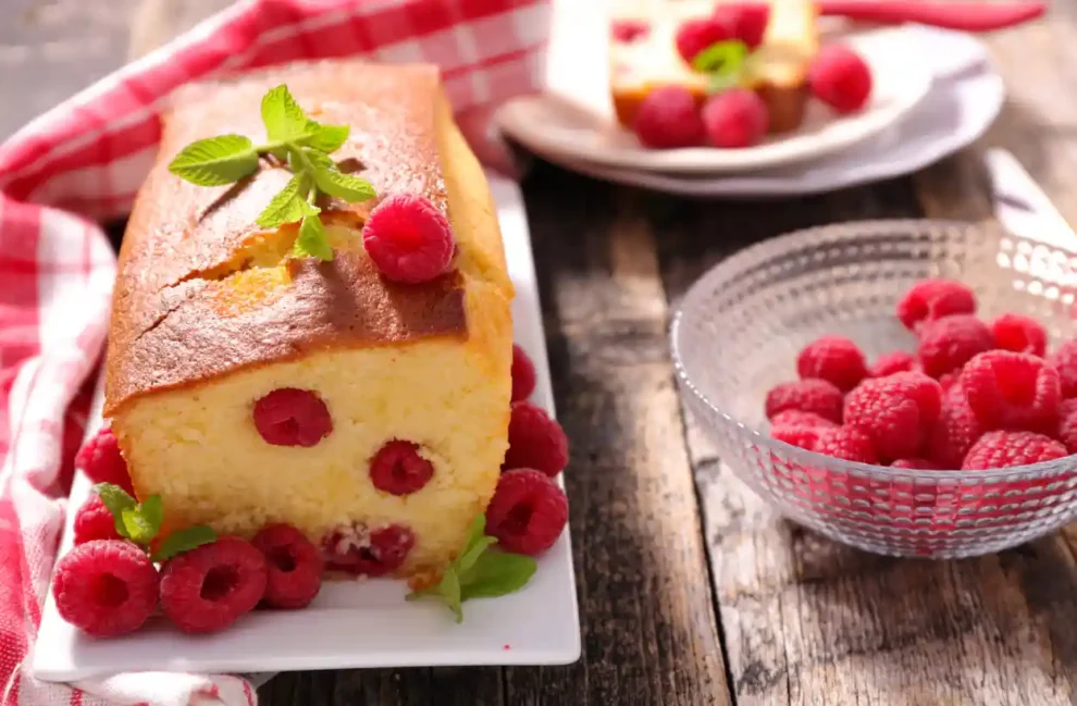 cake aux framboises