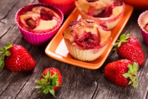 Muffins aux fraises moelleux
